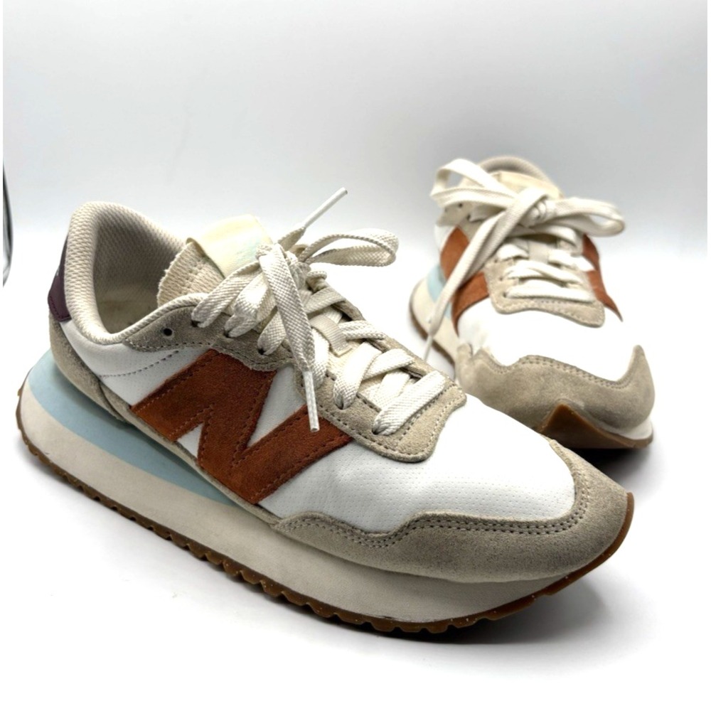 NEW BALANCE 237 Shoes Women's Size 8 Sea Salt Soft Copper Running Sneakers
